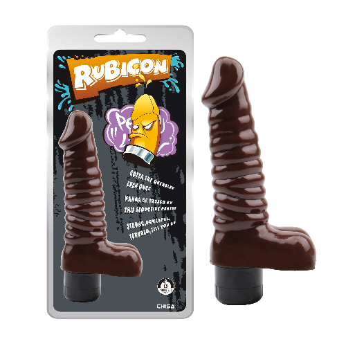 Vibrating Sugar-Brown Natural TPV Dual Density Dildo